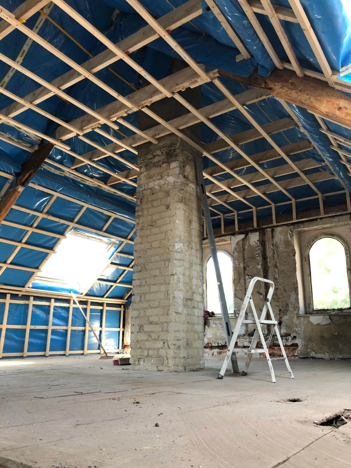 Altbausanierung – Baustelle während der Arbeiten