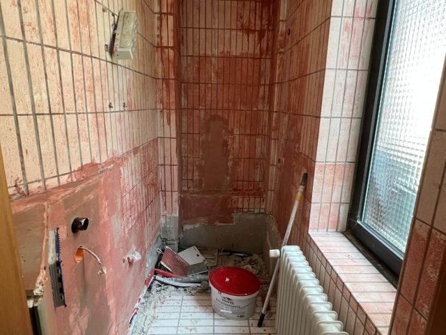 Vorher – Modernes Duschbad