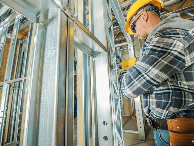 Träger- & Sturzeinbau – Montage einer Metallständerkonstruktion
